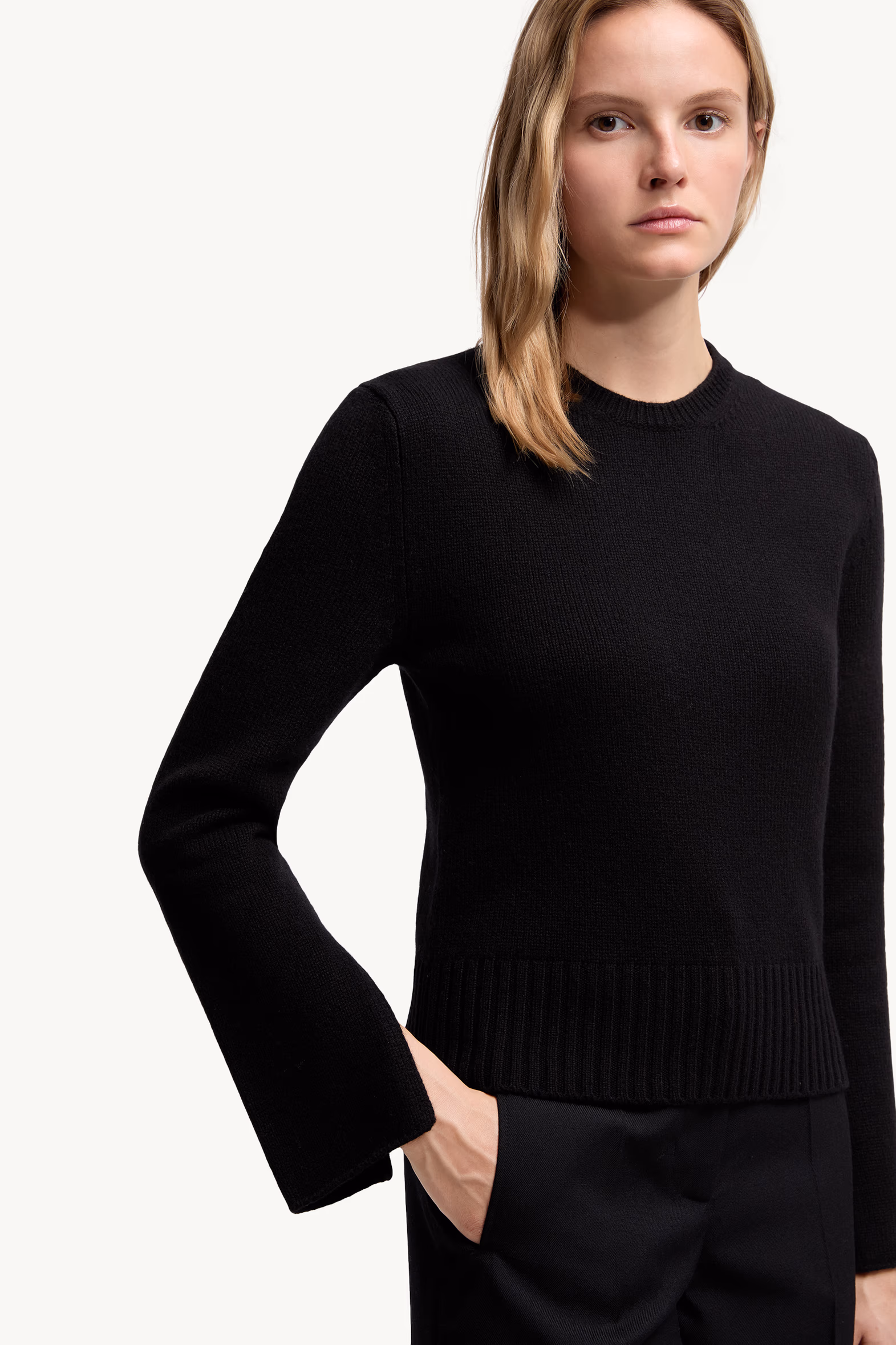 Pull en laine et cachemire Femmes Noir Moncler 6